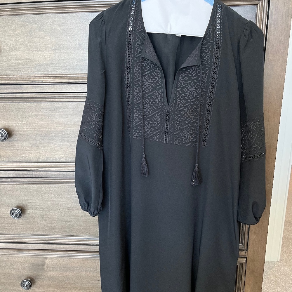 Joie silk dress with embroidered detail